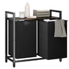Metal Laundry Hamper with Shelf & 2 Bags