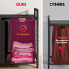 Metal Laundry Hamper with Shelf & 2 Bags