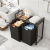 Metal Laundry Hamper with Shelf & 2 Bags