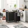 Metal Laundry Hamper with Shelf & 2 Bags