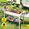 Foldable BBQ Grill with 2 Nets & Pans