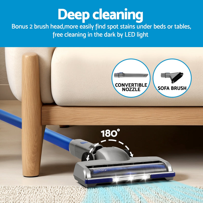 Devanti 300W Cordless Stick Vacuum Cleaner – Self-Standing