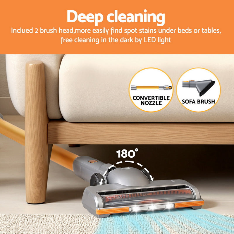 Devanti 300W Cordless Stick Vacuum – Golden