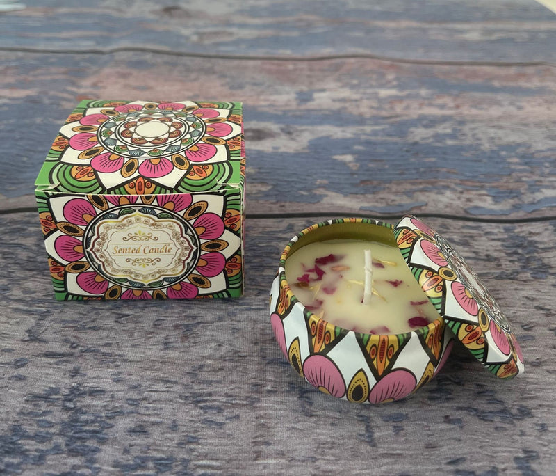 Small Scented Candle Set - 4 Soy Wax Candles, Travel Candle Set