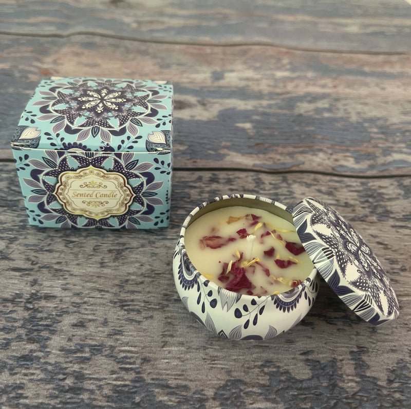 Small Scented Candle Set - 4 Soy Wax Candles, Travel Candle Set