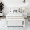 King Single Bed Frame and Bedside Table