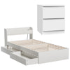 Single Bed Frame and Bedside Table