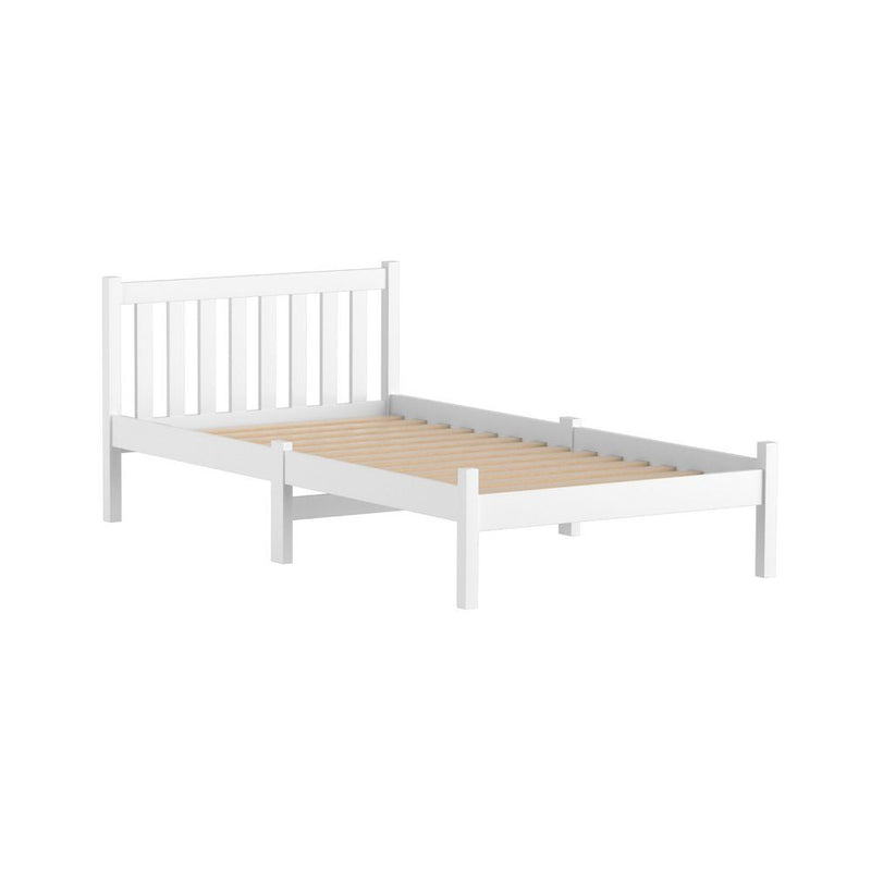 Artiss SOFIE King Single Bed Frame – White