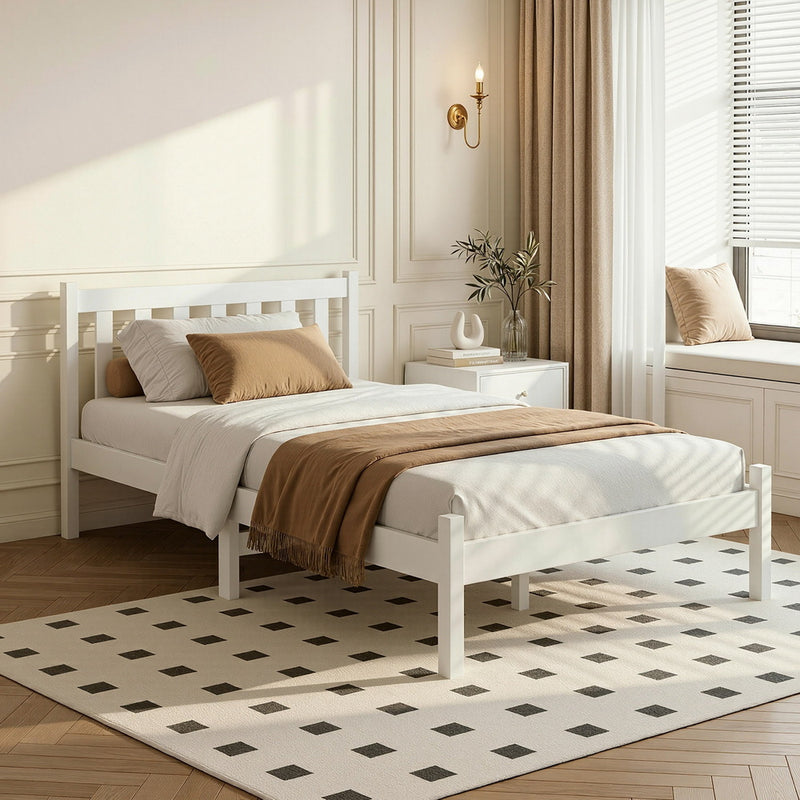 Artiss SOFIE Single Bed Frame – White