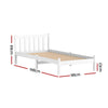 Artiss SOFIE Single Bed Frame – White