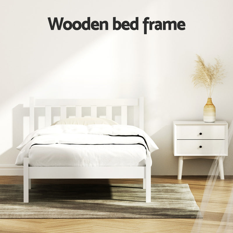 Artiss SOFIE Single Bed Frame – White