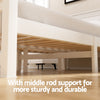 Double Bed Frame Wooden Platform w/ 2 Drawers – White RIO