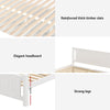 Double Bed Frame Wooden Platform w/ 2 Drawers – White RIO