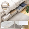 King Single Platform Bed w/ 2 Drawers – White RIO