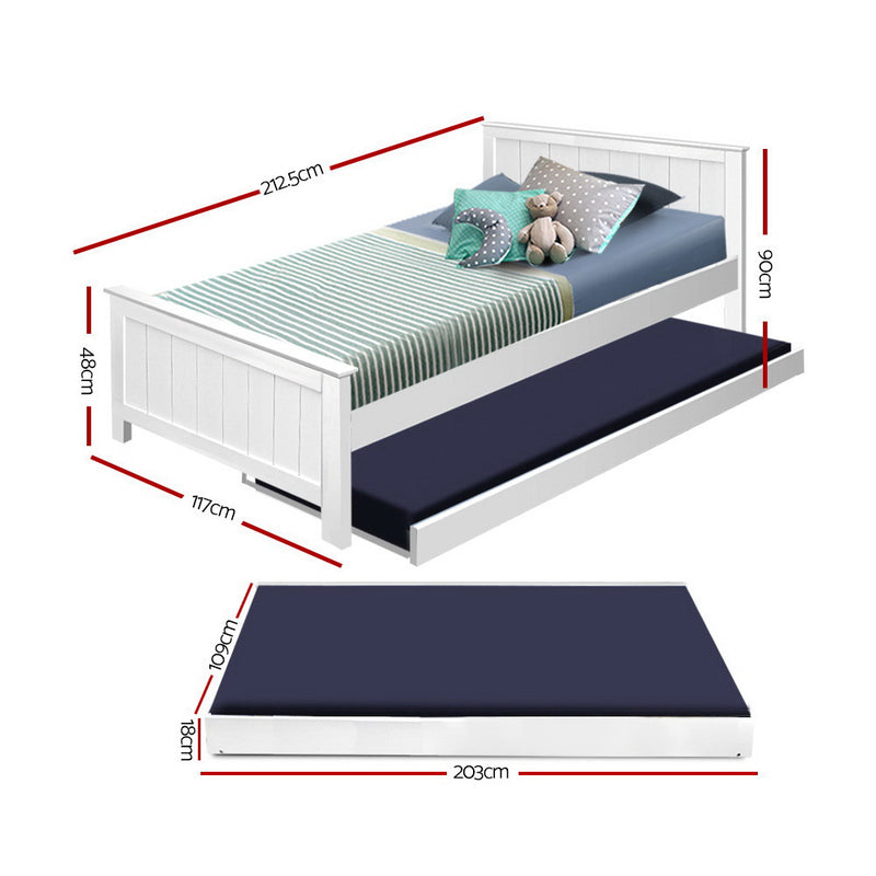 ELVIS Wooden Trundle Daybed – King Single