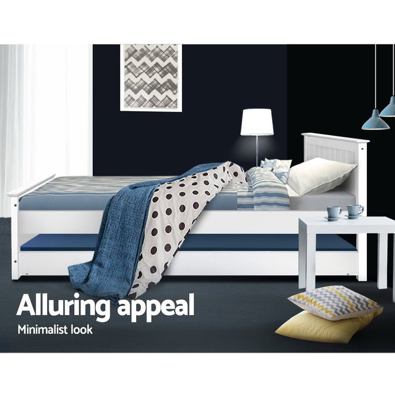 ELVIS Wooden Trundle Daybed – King Single