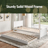 Artiss Single Bed with Trundle White