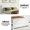 Artiss Single Bed with Trundle White