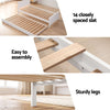 Artiss Single Bed with Trundle White