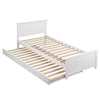 Artiss Single Bed with Trundle White