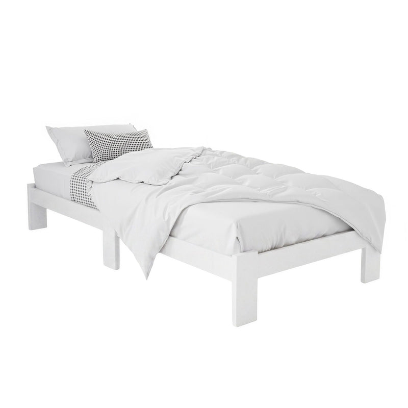 Artiss JADE King Single Bed Base – White