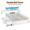 Artiss Double Bed Frame with Storage Drawers White