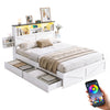 Artiss Double Bed Frame with Storage Drawers White