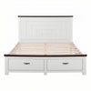 Artiss Queen Wooden Bed Frame with 2 Drawers White