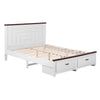 Artiss Queen Wooden Bed Frame with 2 Drawers White