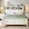 Artiss Queen Bed Frame with Storage Headboard & Footboard – White