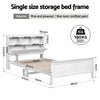 Artiss Single Bed Frame with Storage – White