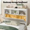 Artiss Single Bed Frame with Storage – White