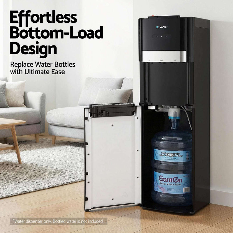 Devanti 3-Tap Bottom Loading Water Cooler Dispenser - Black