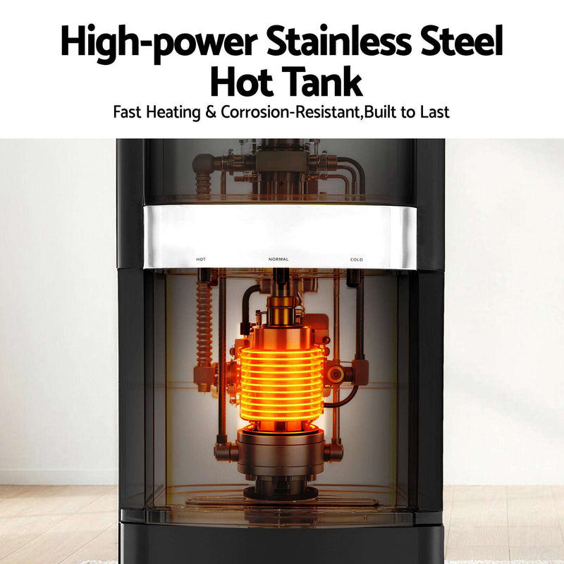 Devanti 3-Tap Bottom Loading Water Cooler Dispenser - Black