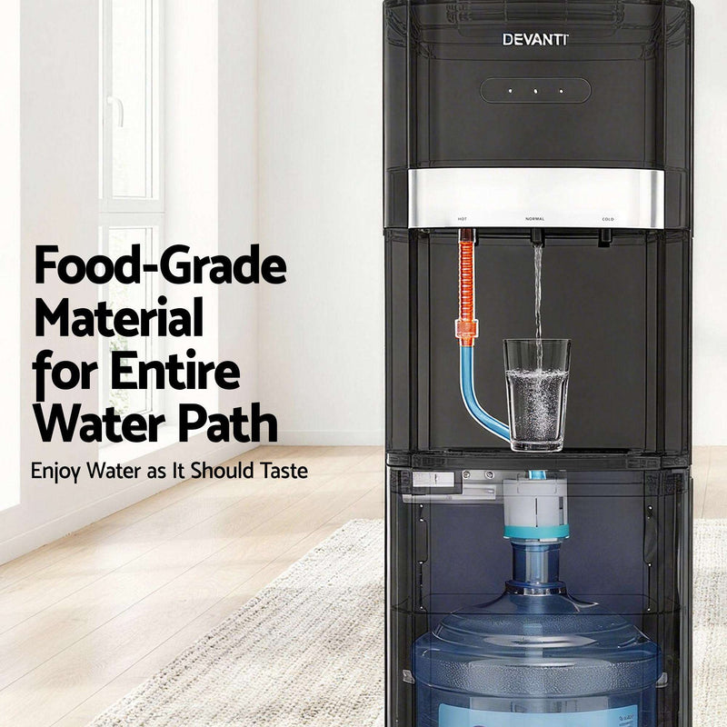 Devanti 3-Tap Bottom Loading Water Cooler Dispenser - Black
