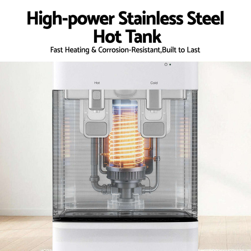 Devanti 2-Tap Bottom Loading Water Cooler Dispenser - White