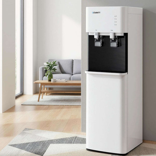 Devanti 2-Tap Bottom Loading Water Cooler Dispenser - White