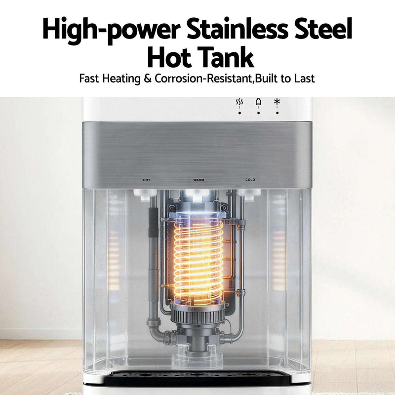 Devanti 3-Tap Bottom Load Water Cooler Dispenser - White