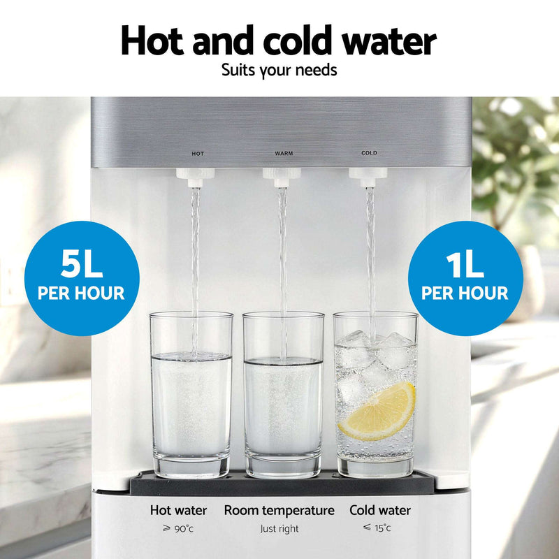 Devanti 3-Tap Bottom Load Water Cooler Dispenser - White