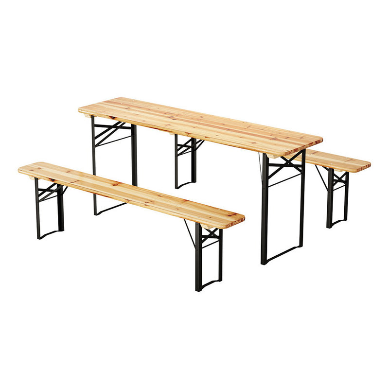 Gardeon Outdoor Wooden Bench Dining Set (3-Piece)