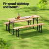 Gardeon Outdoor Wooden Bench Dining Set (3-Piece)