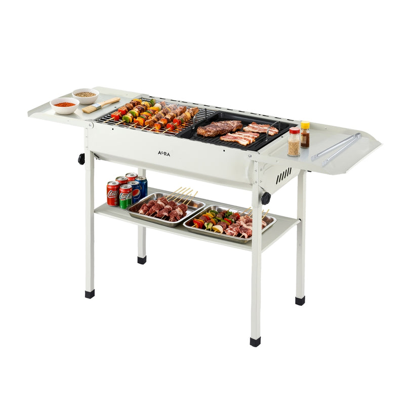 Grillz Portable BBQ Grill – Stainless Steel Racks & Pans