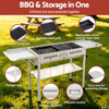 Grillz Portable BBQ Grill – Stainless Steel Racks & Pans