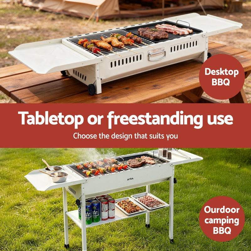 Grillz Portable BBQ Grill – Stainless Steel Racks & Pans