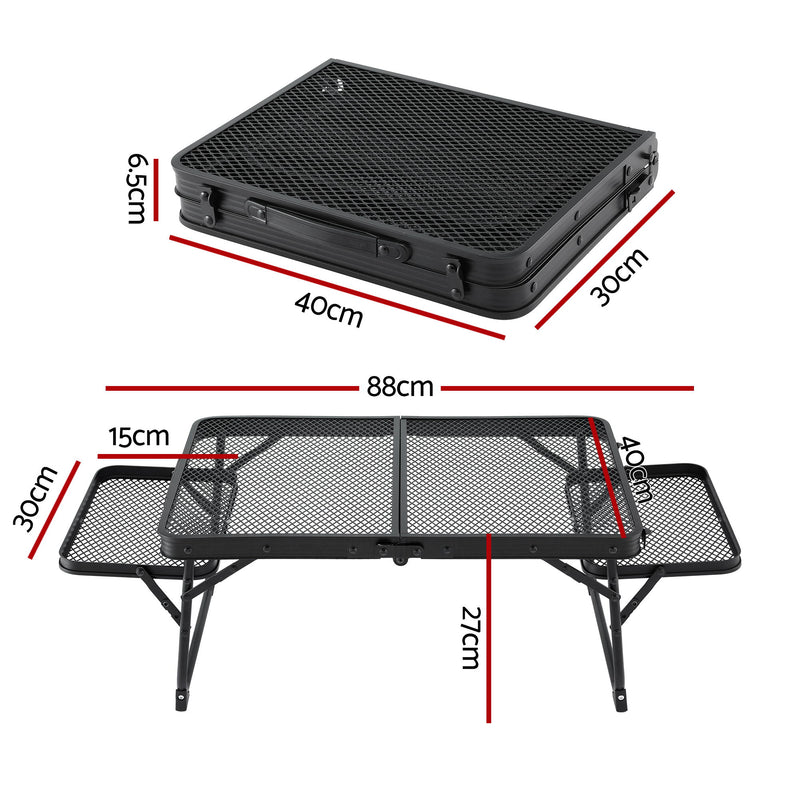 Weisshorn Portable Mesh Camping Table Folding Grill Desk