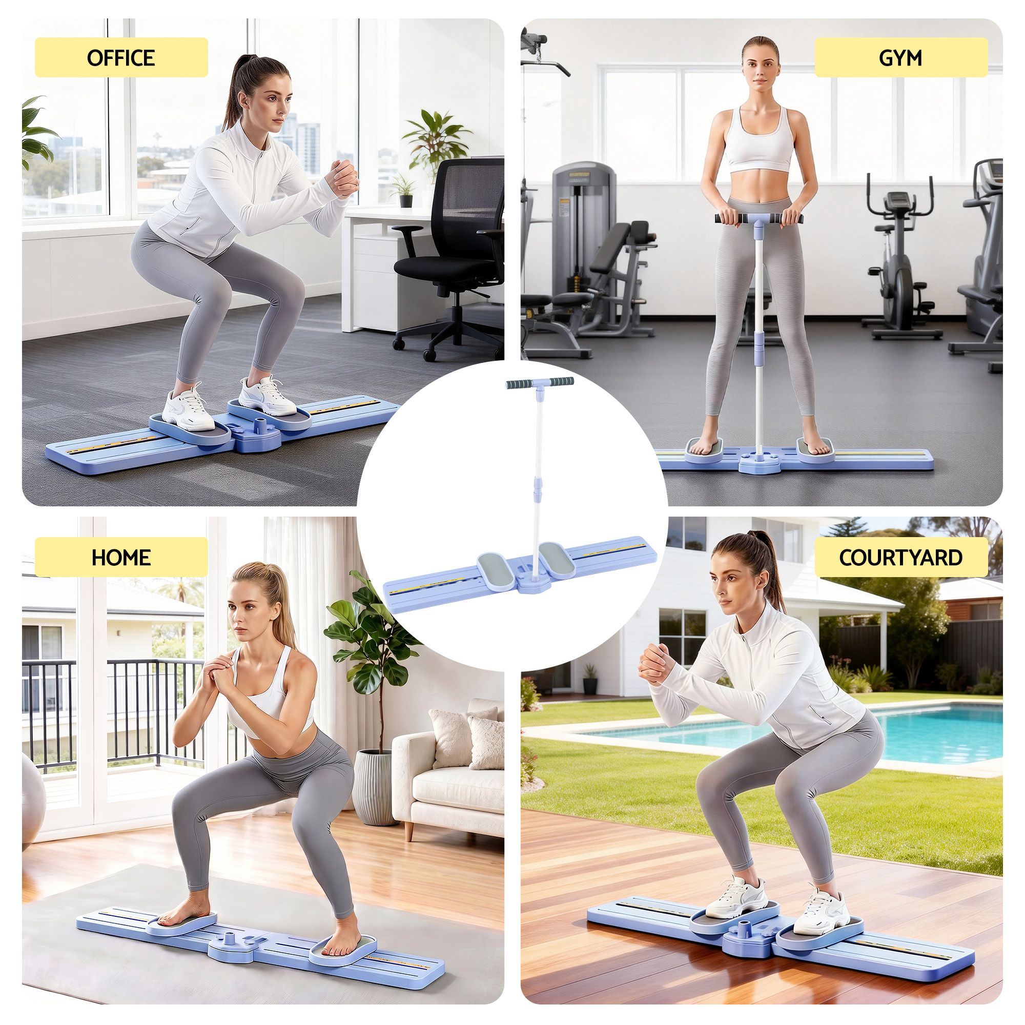 Everfit Foldable Ski Exercise Machine – Purple