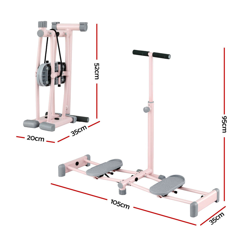 Everfit Foldable Ski Exercise Machine – Pink