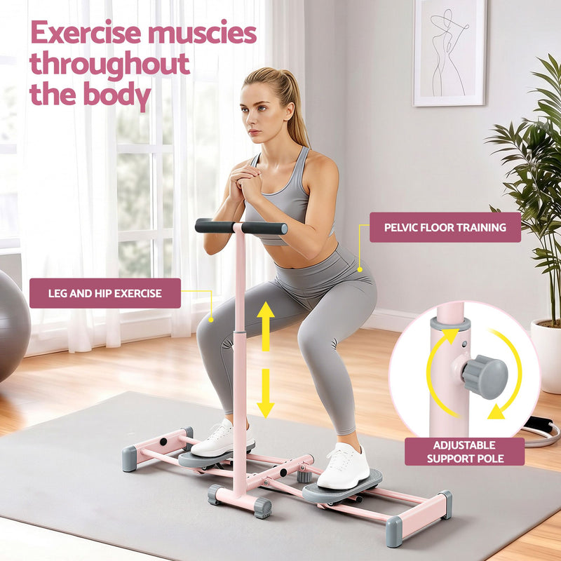 Everfit Foldable Ski Exercise Machine – Pink