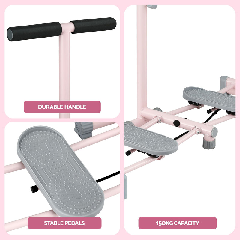 Everfit Foldable Ski Exercise Machine – Pink