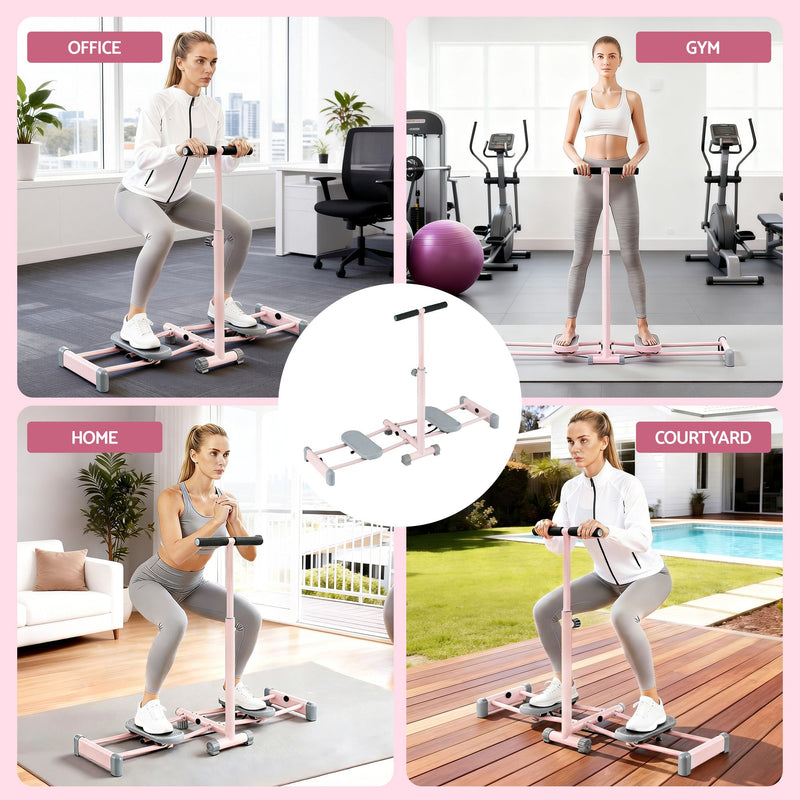 Everfit Foldable Ski Exercise Machine – Pink